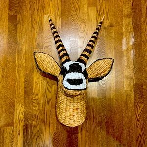 Wicker animal wall decor